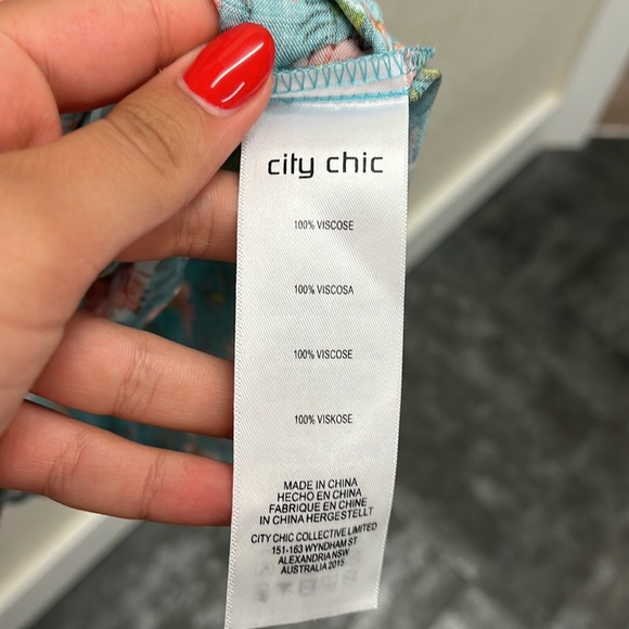 City Chic Floral Peasant Mini Dress 14 - Picture 4 of 5